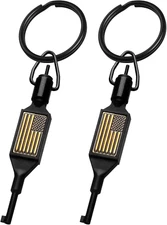 Flat Swivel Handcuff Key, Universal Cuff Key with Detachable Keyring Fits for St