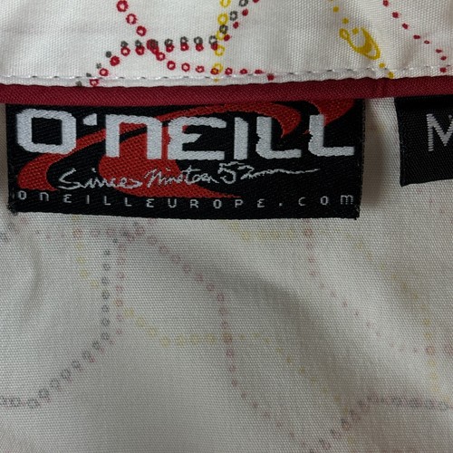 Vintage Oneill Shirt Men Medium White Button Up Short Sleeve Geo Skate Surf Y2K - Picture 3 of 10