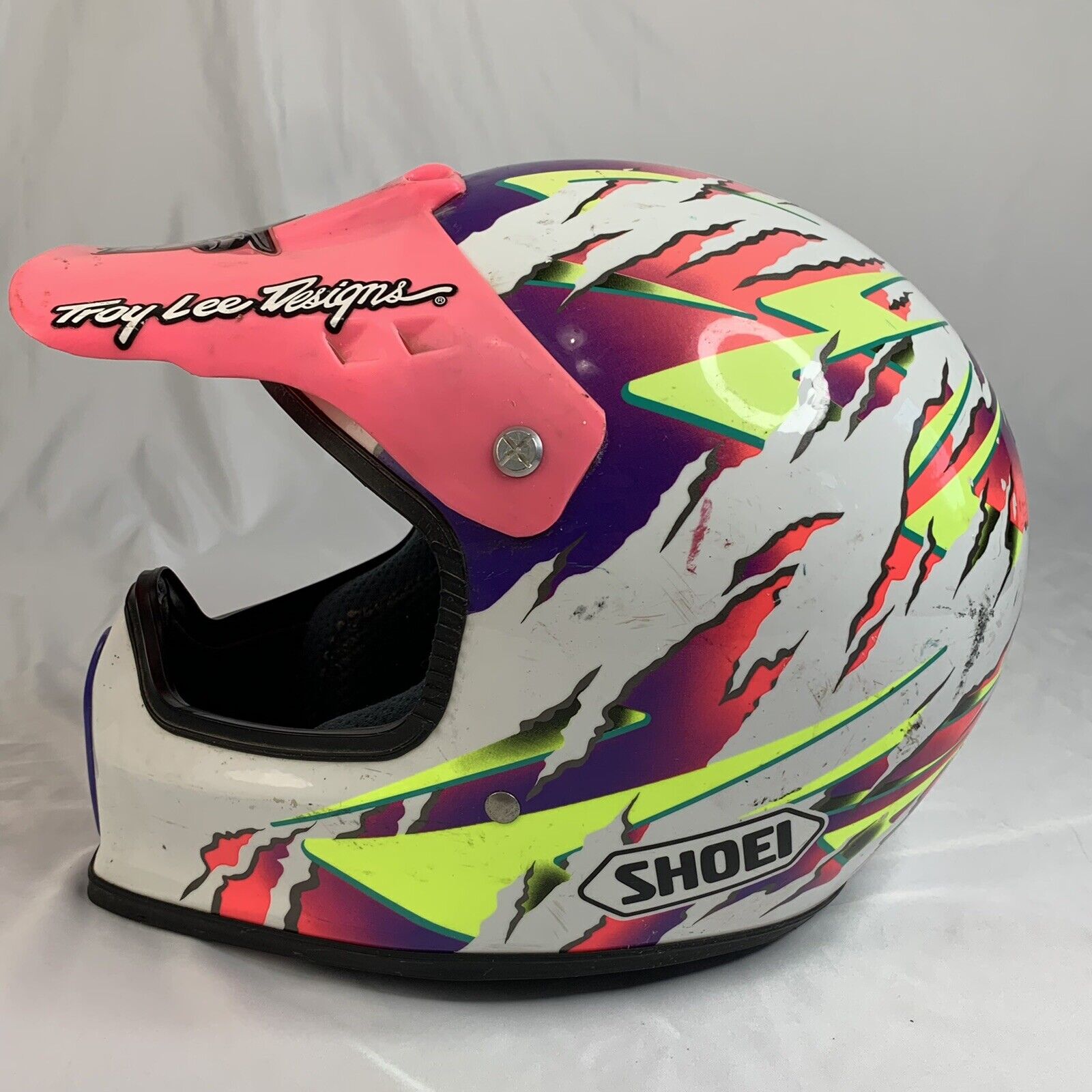 Vintage Shoei Troy Lee Designs Motocross Bmx Motorcycle Helmet SNELL Japan  Sz L