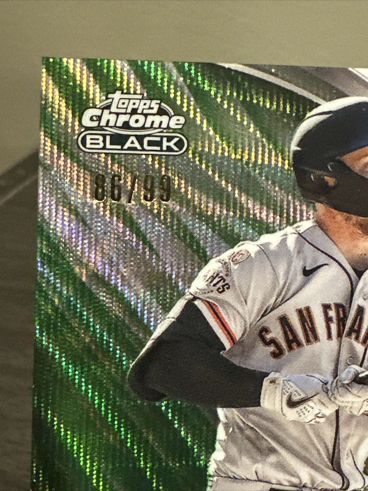 2024 Topps Chrome Black Green Wave Patrick Bailey 86/99 San Francisco Giants - Image 2 of 3
