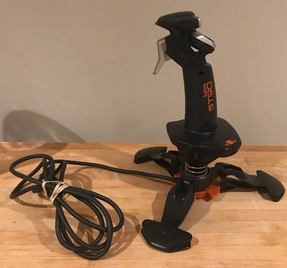 Saitek ST90 USB Joystick For PC Fast Actio Trigger 2 Fire Buttons - Image 2 of 4