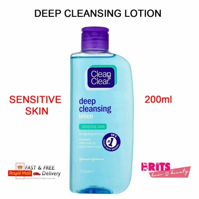 clean & clear deep cleansing lotion for sensitive skin 200ml
