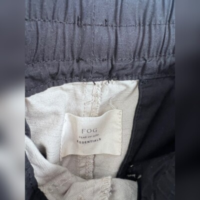 Fear of God Essentials Drawstring Cargo Pants Silver Grey Size M