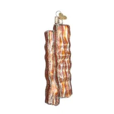 Old World Christmas BACON STRIPS (32208) Glass Ornament w/ OWC Bx
