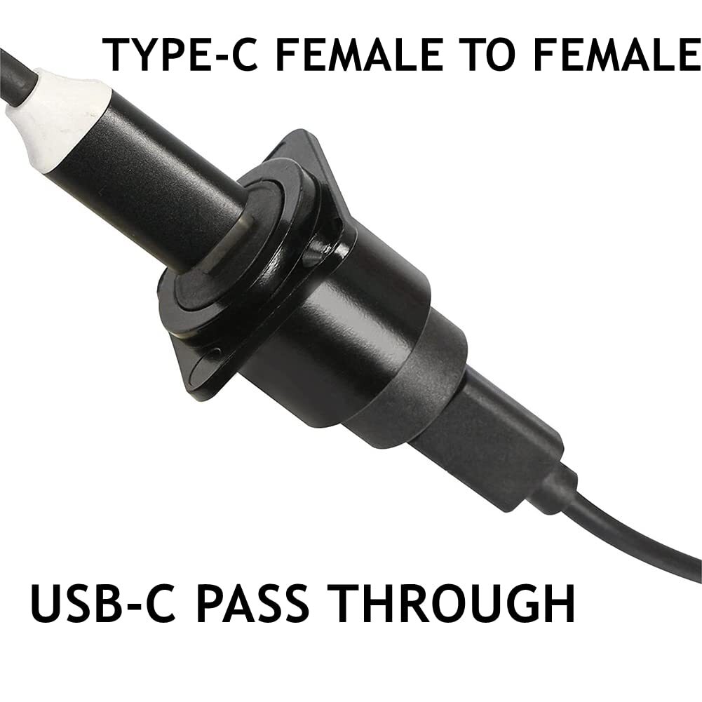 PENGLIN 5x USB-C Einbaubuchsen Set - USB 3.1 Panel Mount Durchgangsbuchse Wasserdicht