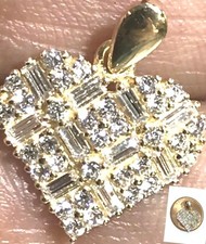 Sale GOLD Heart love amor Charm Pendant 14k necklace .65" Gift her Small Dainty