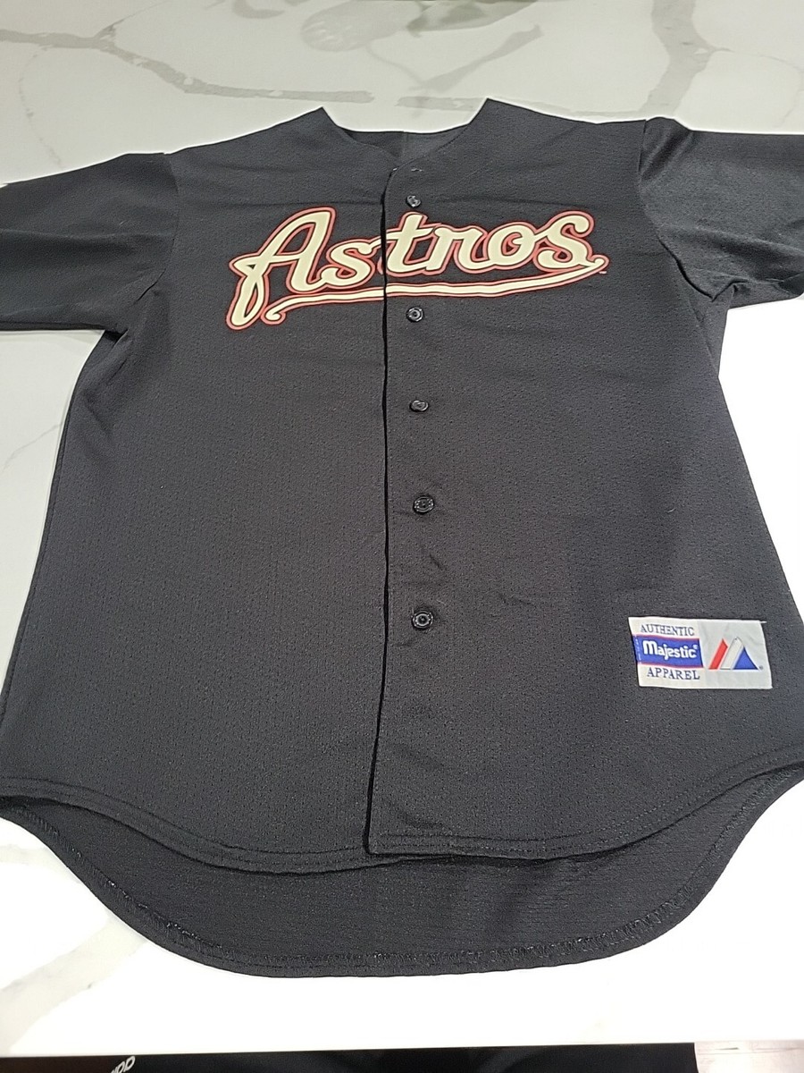 Vintage Houston Astros Majestic Authentic Sewn Black Jersey Size L