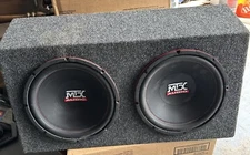 MTX 12-Inch 2000-Watt Max Car Audio Dual Loaded Subwoofer Box (Open Box)