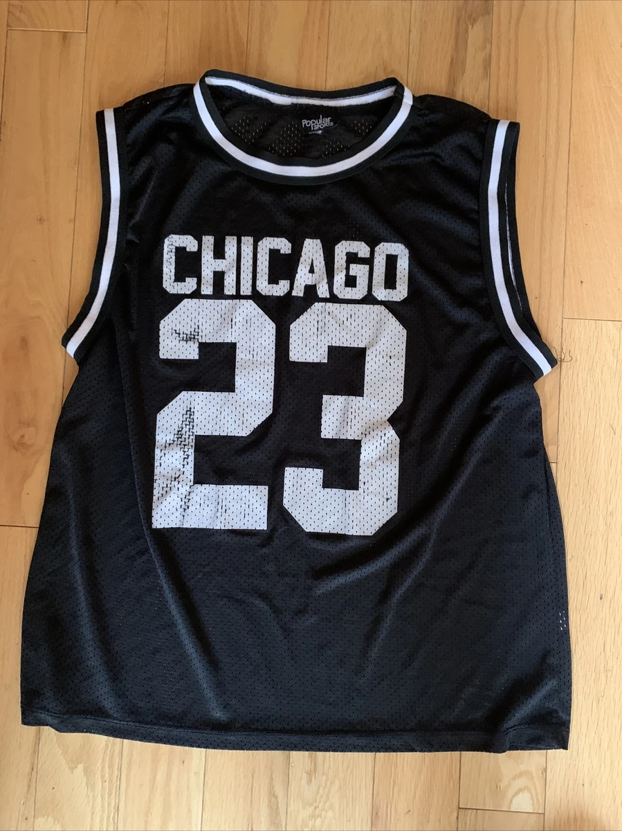 MJ #23 Michael Jordan Chicago Bulls Jersey Black & White