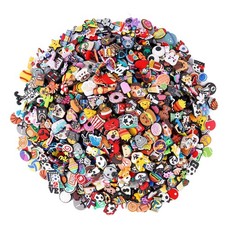 Lot of 30,50,100 pcs Random Shoe Charms - standard size, multi-colored