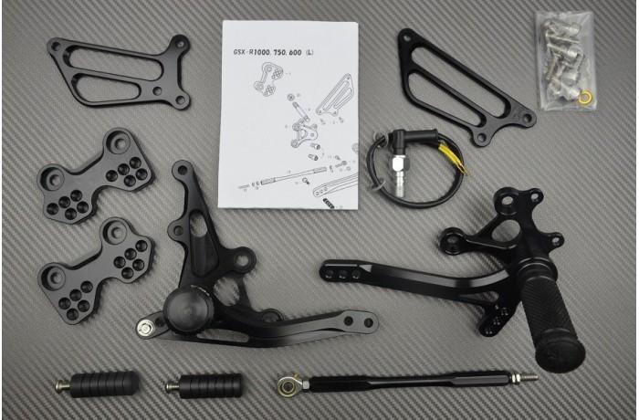 Commandes Reculées Moto Noir Suzuki GSXR 750 de 2000 à 2003
