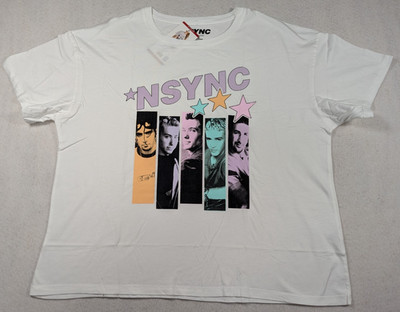 NSYNC T-Shirt - 90s Band - Pop Music Justin Timberlake  - White - Size XL