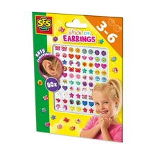 SES Creative 14049 Stick On Earrings - Creative Play Kit for Kids Aged 3+ - Safe