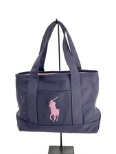 Polo Ralph Lauren Canvas Tote Bag Navy Used Japan