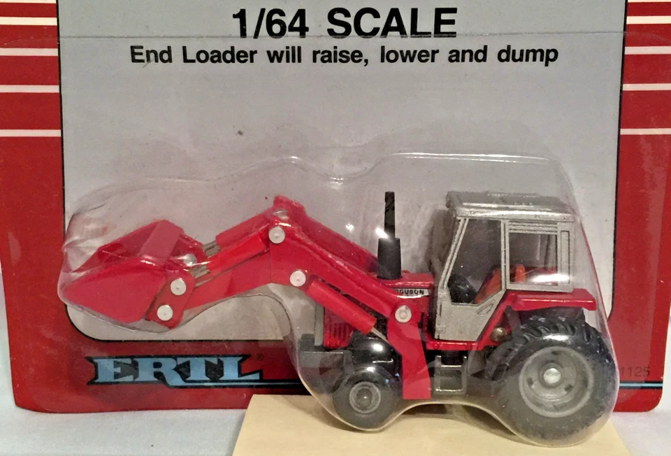 Massy Ferguson 1986 ERTL Tractor w/Loader Die-Cast Metal 1/64 Scale      (U20) - Image 2 of 4