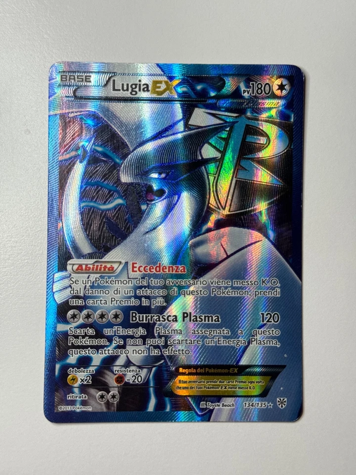 Lugia EX Team Plasma Full Art FA 134/135 Storm Holo Rare Pokemon TCG ITALIAN MP+ - Image 2 of 4
