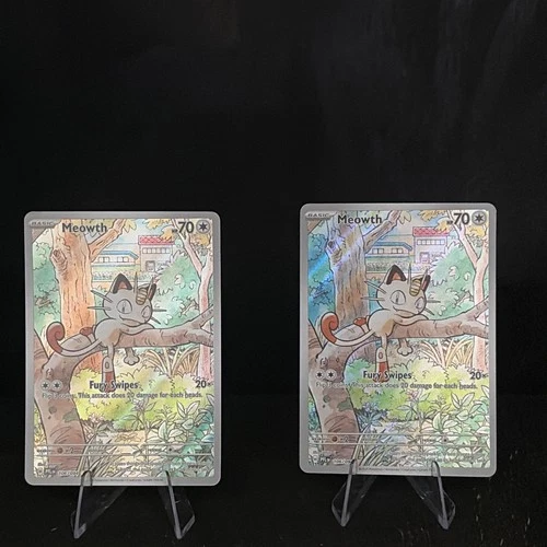 Meowth 106/094 Phantasmal Flames Illustration Rare Pokémon TCG Excellent X2