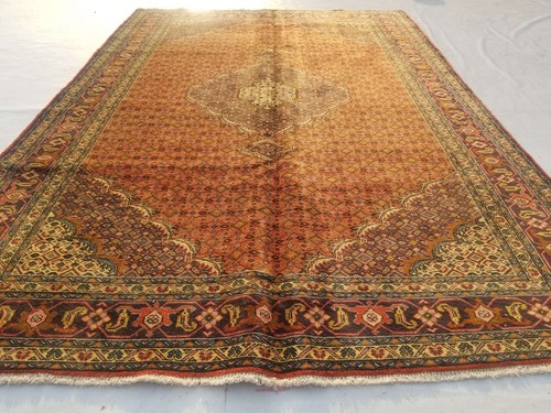 Vintage Distressed Hand Made Traditional Oriental Wool Multicolor Rug 288x194cm
