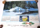 SCARCE VINTAGE 1980-81 HAMM'S BEER JOHN T. KARAKAS EVELETH, MINN. CALENDAR SIGN