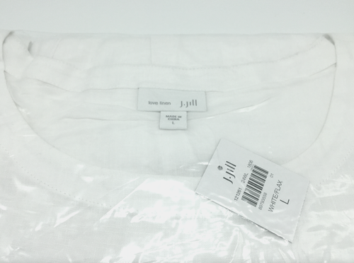 J. Jill - L - NEW Very Cute Linen Two-Pocket Dress - White/flax - NWT - Picture 5 of 7