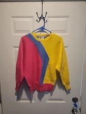 Vintage 80s Colorblock Sweater Tyrolia by Head  Acrylic & Wool Small/Medium