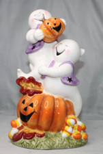 Signature Halloween Ghost Centerpiece Laughing Ghosts Smiling Jack O Lanterns
