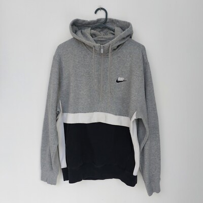 grey nike hoodie half zip