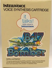 Vintage Intellivoice Voice Synthesis Cartridge B-17 Bomber Game/Box/Manual/Overl