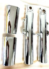HARLEY TOURING Road King 2000-2013 Chrome Fork Legs Sliders FLH FLT G5B3 W/cans