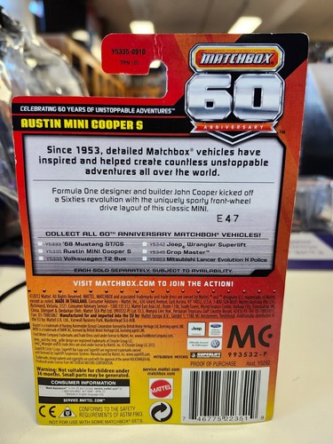 Matchbox 60th Anniversary Commemorative Edition Custom Austin Mini Cooper S #09 - Picture 3 of 3