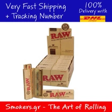1x BOX RAW MASTERPIECE CLASSIC ROLLING PAPERS KING SIZE SLIM + PRE ROLLED TIPS