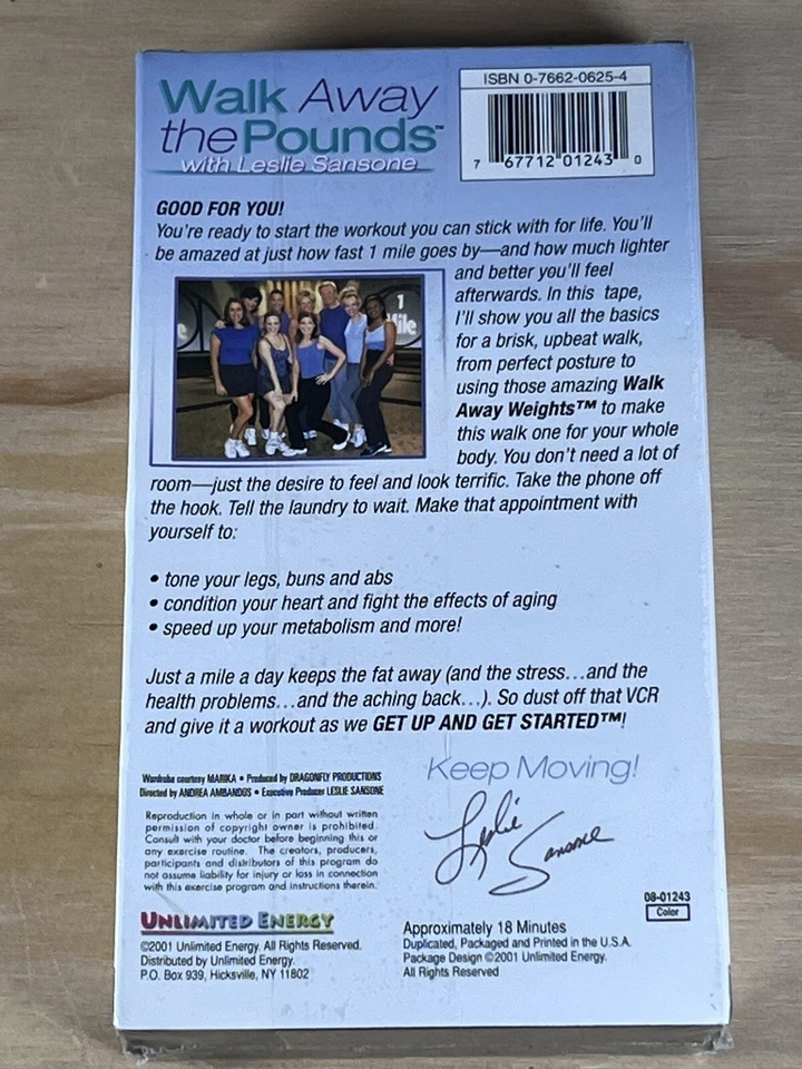 Walk Away the Pounds with Leslie Sansone VHS Get Up Get Started NEW Sealed - Image 3 of 4