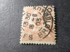 FRANCE, 1902, timbre CLASSIQUE 125, MOUCHON, oblitéré LES BROTTEAUX, used