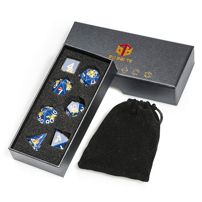 HEX Dice Storage Case / Display Box For RPG D&D - Choose Your Color, PU Leather & Metal