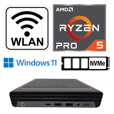 HP 805 G6 mini AMD Ryzen 5 Pro 4650GE WLAN 8/16/32GB 256/500GB NVME HDMI Mini PC