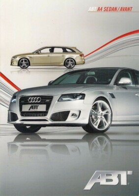 Audi A4 ABT Tuning 2009 Export Markets Sales Brochure In English Saloon Avant