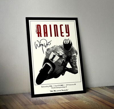 Wayne Rainey Zweitakt Classic 500 MotoGP Kunst Poster Druck Marlboro Yamaha YZR