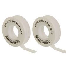 2 x PTFE  Teflon Threaded Sealing Tape Adhesive Plumbers Water Tight 12m