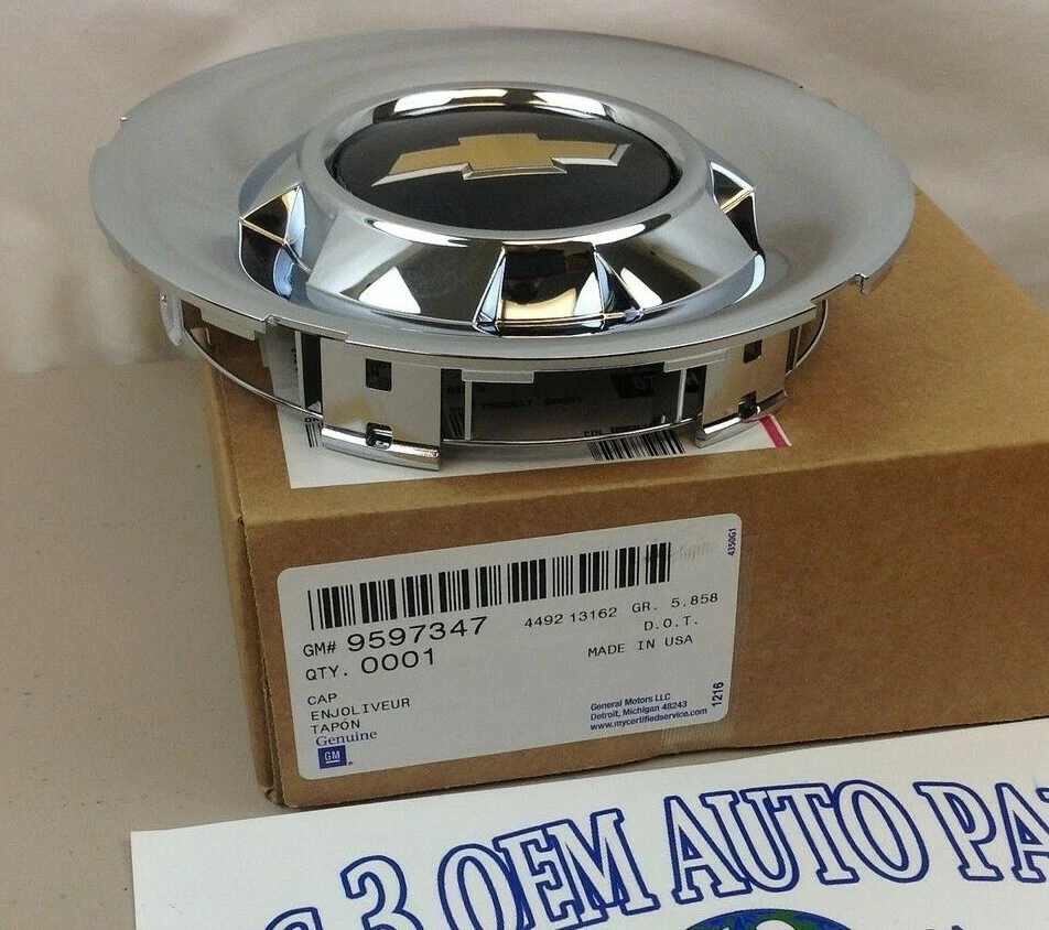 Tapa central cromada Chevrolet Avalanche Silverado Tahoe Suburban 1500 nueva OE Foto 3 de 4