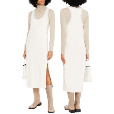 Rag & Bone Summer Linen Blend Jersey Midi Tank Dress Racerback Lagenlook  Boho M | eBay