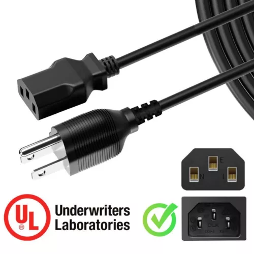 6ft UL Power Cord Cable For EPSON Powerlite Pro Home Cinema 8350 H373A Projector - Bild 1 von 6
