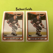 DAVID VOLEK 2 Card 1990-91 Topps Variation Lot! C* D* NM+ Free Shipping!