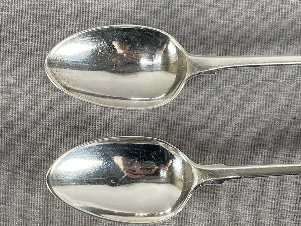 Par de cucharas de plata esterlina George Smith III y William Fearn London C.1793 Foto 4 de 4