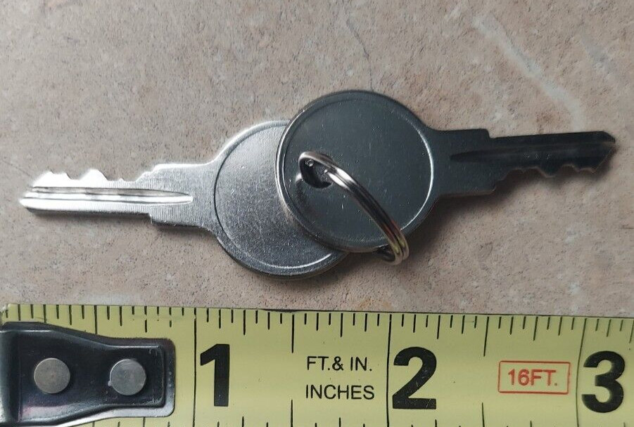 как выглядит Custom America Round Head 020 Key Pair for APEX APEX Pro Cash Drawer Registers фото