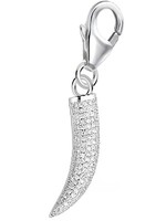 Charm AnhäNger Silber Drachenzahn Zirkonia 925 Sterling Armband Karabiner Zahn