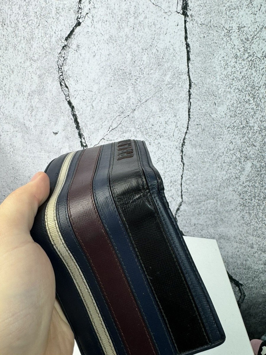 Archive Prada wallet leather black y2k