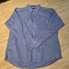 Chaps Wrinkle Free Mens Dress Shirt Blue Button Down Long Sleeve L 16 16.5 34 35