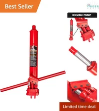 Hydraulic Long Ram 8 Ton Capacity Double Piston Pump for Garage & Shop Use