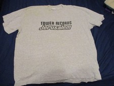 VTG Pongo Tower Records Jerusalem Keep the Faith Short Sleeve Gray XL T-Shirt