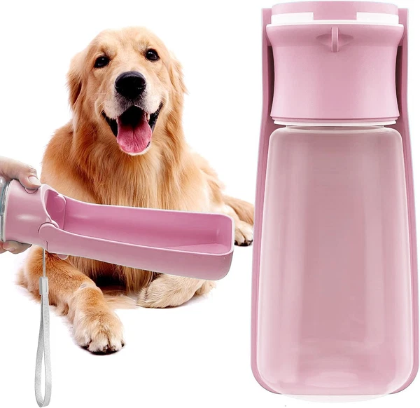 Tragbarer Hundetrinkflasche FüR Unterwegs 560Ml Faltbarer Hunde Wasserflasche-image